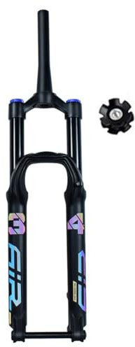 Fourche Avant de vélo VTT Conique 1-1/2 Contrôle du Fil d'épaule Fourches à Suspension pneumatique pour vélo de Montagne 27,5 29 Pouces Débattement 160 mm Axe traversant 100 × 15 avec Amortissement