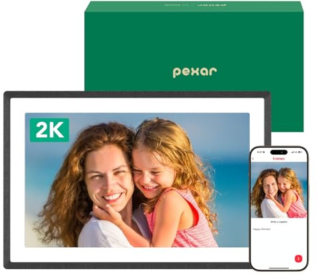 Pexar Black 11'' 2K WiFi Digital Picture Frame (Powered by Lexar)
