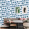 ICYEHAO Papel Pintado Azul Geometrico,44.5 x 1000 cm Papel Pintado Lunares Papel Pintado Acuarela Papel Pintado Adhesivo para Muebles Papel Pintado Autoadhesivo Boho para Salón Dormitorio Baño Cocina