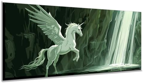 Peinture Numero Adulte Licorne Peinture Numero Enfant, Kits de Peinture au Numéro Coloriage par Numero Adulte, Adulte Paint by Numbers avec 3 Pinceau et Pigment Acrylique, 60 x 150 cm Sans Cadre yf430