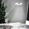 MeLiTec LED Schreibtischleuchte T126 in Chrom-Matt mit Verstellbarem Kopf & Arm, Schlankes Design, Warmweiß, Schraub-Klemmfuß