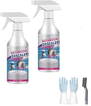 Bathroom Descaler Cleaner, All-Purpose Bathroom Descaler Foam Spray, Powerful Descaling Cleaning Agent for Bathroom Toilet Bath Shower Glass Sink Tub
