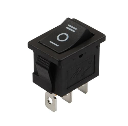 5/10 piezas KCD1-2 21 * 15 mm SPST 3 PINES Interruptor basculante a presión con fijación ON/OFF/ON 6 A/250 V(10 PCS)