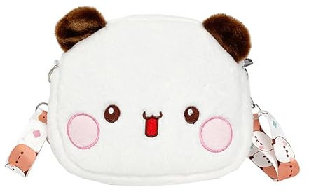 TK Bubu Dudu Dudu Bubu 2024 New Christmas Cute Plush Bear Shoulder Bag Soft Cute Toy Bag Card Bag Shoulder Diagonal Bag, Weiss/opulenter Garten