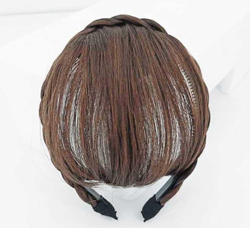 JJLFresheners Long Natural Synthetic Clip in Wig Synthetic Hair Headband for Women (Light Brown, 1)