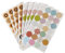 SHOWERORO Runde Selbstklebende Etiketten Bunt Für Loseblattpapier Mit Lochverstärkung 40 Blätter Papieraufkleber Mini-donut-design