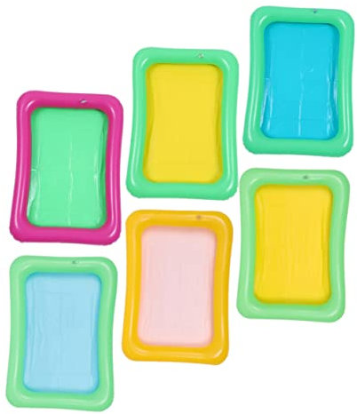 JOINPAYA Aufblasbare Kühl Und Servierschale Aus Verdicktem PVC 60x45cm Für Poolpartys Und Getränke Mehrfach Nutzbar Faltbar 6 Stück