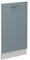 Vicco Geschirrspülblende R-Line, Geschirrspüler Fronttür, Blau-Grau, 45 cm ohne Arbeitsplatte