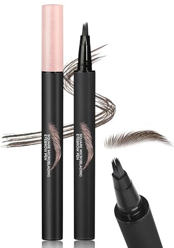 Erinde Microblading Augenbrauenstift 3D Effekt, Härchenzeichnung Augenbrauenstift Natürliche, Eyebrow Pencil mit Abgewinkelter Bürste & 24h Wasserfest #03