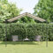 Myheimly Gartenpavillon Beige 3x3 m Stahl und Stoff