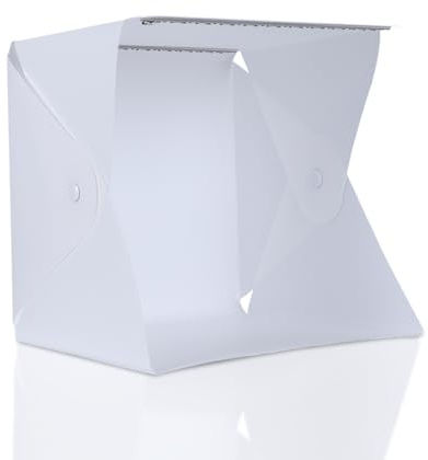 Zanthicia PVC Fotografie Zelt, tragbar, USB Schnittstelle, 5 V, LED, 2 x 5600 K, 2 x Für 550 lm, professionelle Studiobox mit 6 Hintergrundstoffen, Stoffhaus