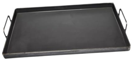 Flat Top Grill Plate, Iron Griddle Pan for Cooking and Dining, Easy to Clean Cast Iron Skillet for Camping, Parties, and Kitchen Use- 30x20cm