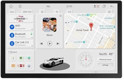 Universelles Auto-Navigationssystem Für mit 13-Zoll-Touchscreen (7870) und Videoplayer Drahtloses CarPlay-Android-Autodisplay(128 GB_8G_None_13 INCH)