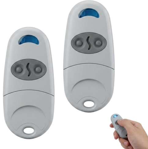 2 Pezzi Telecomando Universale Cancello 433.92MHz - Copiatrice Codice Rotolare NA, 2 Canali Compatibile con CAME TOP 432/EV/EE/NA V, DOORHAN 301 - Bip Cancello per Porta Garage e Cancello Scorrevole