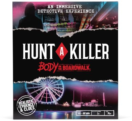 Hunt A Killer: Body On The Boardwalk, Catch the Amusement Park Killer, Interactive Unsolved Mysteries Game, Murder Mysteries Card, Puzzle & Board Game