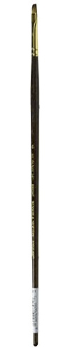 Winsor & Newton 5501004 Monarch Flat Brush Short Handle No. 4 5.8 mm Professional Synthetic Hair Brush for Oil or Acrylic Paints