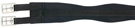 PFIFF 101301 Sattelgurt, gepolsterter Baumwoll-Sattel-Gurt, Schwarz, 120 cm