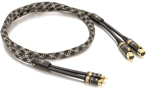 VIABLUE SALE/ALTE SERIE/ABVERKAUF NF-S1 SILVER QUATTRO Cinch-XLR-Kabel Weiblich * Analog/NF * Audiokabel * TWIST * 1 Stück * 4-fach Abschirmung * T6s Cinch-/XLR-F-Stecker * 200 cm * 2.0 m