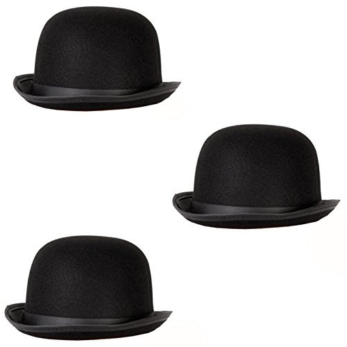 PARTY DISCOUNT SPARPACK! Hut Melone schwarz Einheitsgröße 48 Stk.