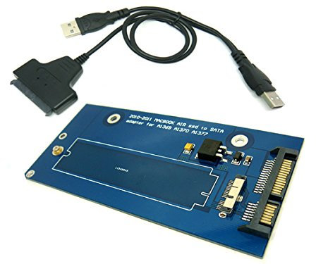 18 pines a SATA adaptador tarjeta con cable USB 2.0 SATA para SSD de 2010 – 2011 Macbook Air A1369 A1370 A1377