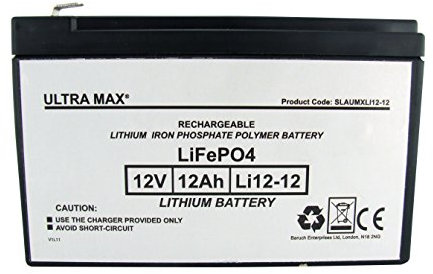 ULTRA MAX NP12-12 / LI12-12 Ultramax 12v 12Ah LiFePO4 LITHIUM Battery