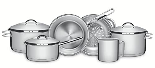 Tramontina 6 Pcs. Stainless Steel Cookware Set, for Induction, Electric, Gas and Ceramic Glass Hobs, Cookware, Kitchen, 65510200