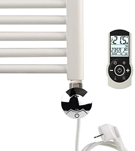 Heizstab Heizpatrone Badheizkörper Heizelement XIMAX Typ 4 Chrom 900W Raumthermostat programmierbar inkl. Fernbedienung