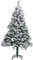 Ulalaza Albero di Natale Artificiale innevato Eco-Friendly Pino di Natale incernierato con Supporto in Metallo