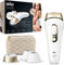 Braun IPL Silk Expert Pro 5 Haarentfernungsgerät, für dauerhaft sichtbare Haarentfernung, Venus Rasierer & Tasche, Alternative zur Laser Haarentfernung, Geschenk für Frauen, PL5137MN, weiß/gold