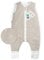 Ehrenkind® Babyschlafsack | Schlafsack mit Füßen 2.5 TOG | Bio-Baumwolle | Ganzjahres Schlafsack Baby Gr. 100 Farbe Taupe mit weißen Sternen | Oeko-Tex | Schlafsack winter und Sommer Schlafsack Kinder