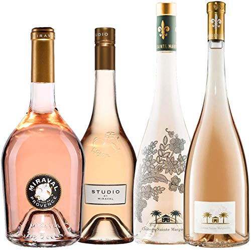 Best of Provence - Lot de 4 bouteilles - Miraval : Studio/Jolie-Pitt - Château Sainte Marguerite : Fantastique/Symphonie - Côtes de Provence Rosé 2019 (4 * 75cl)
