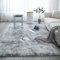 Aujelly Soft Area Rug Schlafzimmer Shaggy Teppich Zottige Teppiche Flauschige Bunte Batik-Teppiche Carpet Neu Hellgrau 60 x 90 cm