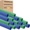 Trampolin Schaumstoff 100 cm Schaumstoffrohre Schaumstoffpolster Stangenschutz Made in EU (Blau + Grün, 8 Stück)