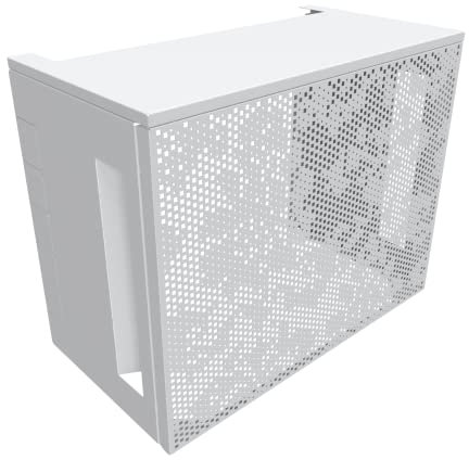 Cache clim et cache pompe à chaleur en aluminium thermolaqué ATOLE - Taille 1 : H. 80 x L. 100 x P. 54 cm - Blanc