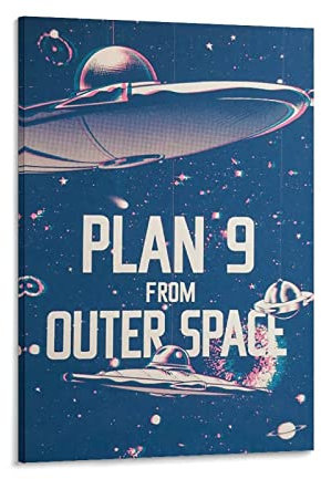 Filmposter Plan 9 From Outer Space Vintage Movie Poster and Wall Art Picture Print Modern Family Bedroom Decor Poster 30 x 45 cm