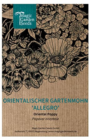 Orientalischer Gartenmohn 'Allegro' (Papaver orientale) ca. 200 Samen mehrjährige Staude für den Bauerngarten Trachtpflanze