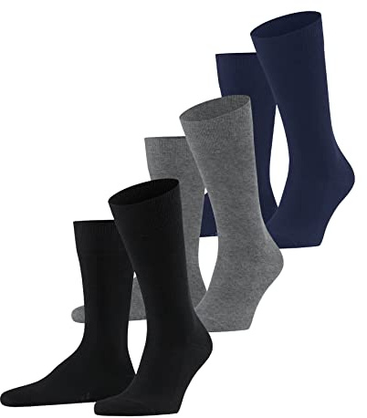 FALKE Herren Family 3-Pack Socken Baumwolle atmungsaktiv