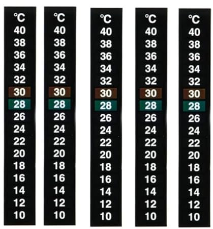 Hsthe Sea 10 STÜCKE Aquarium Klebethermometer 10-40 ℃ Temperaturstreifen Aquarium Wassertemperatur Aufkleber Messger?t Grad Celsius Anzeige