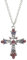 Wendalern Gothic Diamant-Kreuz-Halskette Zierlich Rosa Kristall-Kreuz-Halskette Punk Eingelegt Zirkon Kreuz Choker Halskette Vintage Religiösen Kreuz Anhänger Halskette Y2k Schmuck Für Frauen Mädchen
