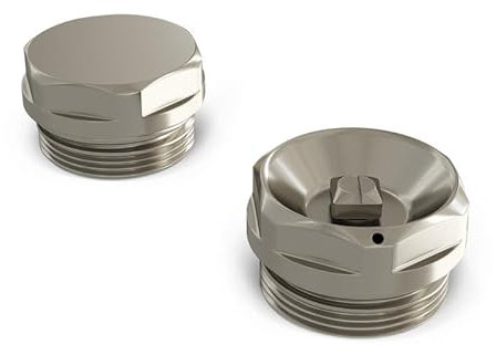 UK RADIATORS - Talus Radiator Bleed Valve Blanking Plug - Efficient Heating Solution - Easy Installation - (Silver Nickel)