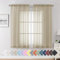Aiyufeng Braune durchsichtige Vorhänge, 160 cm lang, 2 Paneele, halbtransparent, Voile, Stangentasche, durchsichtige Fenstervorhänge für Schlafzimmer, Bett, Baldachin, Wohnzimmer, Esszimmer, Hochzeit,