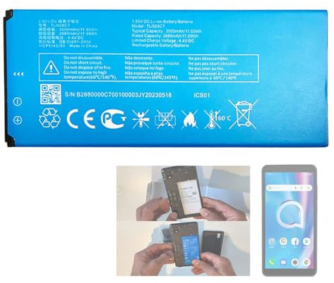 Aousavo TLI028C7 Batterie de Rechange Compatible avec Alcatel per 1A 1B (2020) Phone/5002D