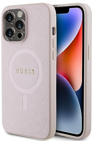 Guess GUHMP15XPSAHMCP Hülle für iPhone 15 Pro Max 6.7 Rosa hardcase Saffiano