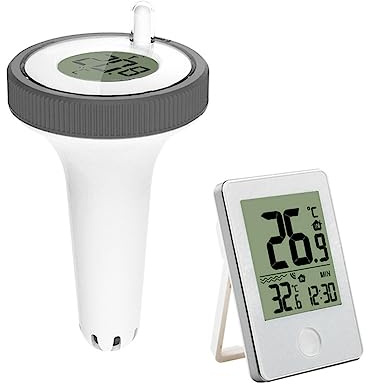 Durratou Mètre de température d'eau sans thermomètre pour piscine flottante pour intérieur et extérieur pour bassin pour poissons de piscine