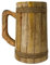 Raven Forge Wood Bound XL Tankard (1.5L) - Hand-Crafted Mango Wood Beer Tankard for Men. Unique Mead Tankards with 2.5 Pint Capacity. Twine-Bound Vintage Beer Mug. Great as a Gift.