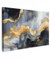 MuchoWow© Wandbilder 60x40 cm Wohnzimmer Gemälde Bilder Wandbild Schlafzimmer Fotowand Zimmer Deko Bild auf Leinwand Dekoration Wall Art Marmor - Gold - Abstrakt - Luxus - Schwarz und Weiß