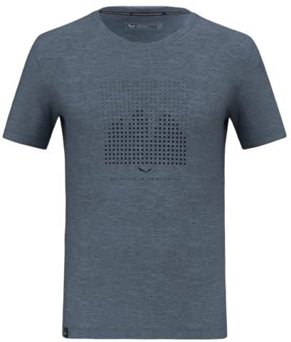 Salewa Eagle Dotted Mountain Merino T-Shirt Men, Java Blue, XL