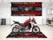 wibeart MPM Motorradmatte für Multistrada, waschbar, rutschfest, öl- und wasserabweisend, Parkmatte für Garage, Ausstellungsraum, Werkstatt | Größe 1: 86.6 x 39.4/220 x 100 cm