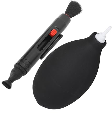 Kit de Limpieza de Cámara Profesional 4 en 1, Paño de Limpieza Antiestático, Bolígrafo de Limpieza de Lentes, Kit de Limpieza de Lentes de Cámara para Cámaras DSLR (Black)