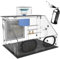 HYQNG Cabine de pulvérisation d'aérographe Portable, kit de Cabine de Peinture Transparente, Coffret de pulvérisation de Peinture avec lumières LED, Ventilateur d'extraction 40W et Chauffage